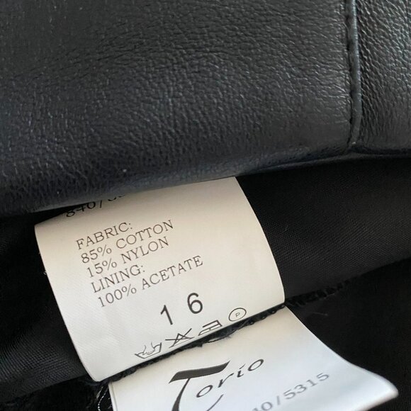 TORIO SPAIN 2-PIECE SUITE BLAZER JACKET SKIRT BLACK LACE LINED SZ 4 - Picture 10 of 10